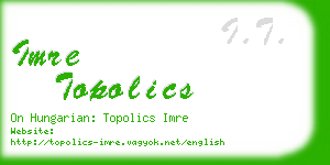 imre topolics business card